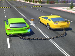 Chained Cars against Ramp Hulk Online Game