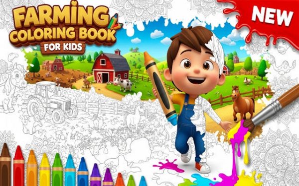 Farming Coloring Book for Kids - Free Online Coloring Game