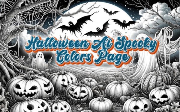Halloween Ai Spooky Colors Page - Online Coloring Game