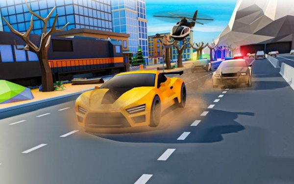 Police Car Chase ZigZag Escape 3D Driving Game Online