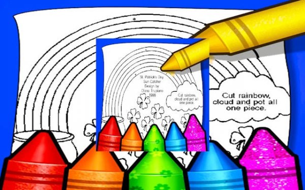 Rainbow With Pot Of Gold Coloring Pages Online Game